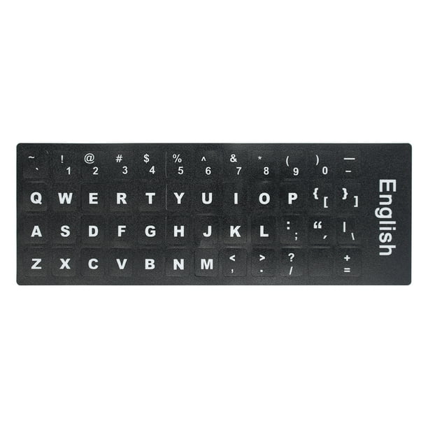 English Replacement Keyboard Sticker with Big Letters NonTransparent