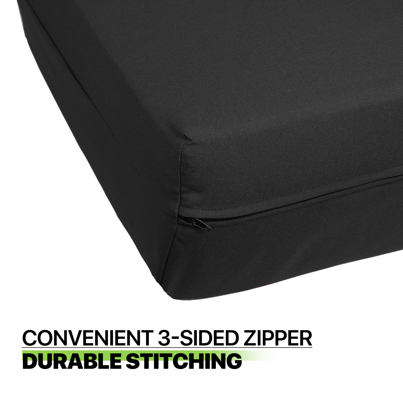 Full Size Solid Futon Cover Mattresses Sofa Loveseat Slipcover, 54x75 inch Black - image 2 of 9