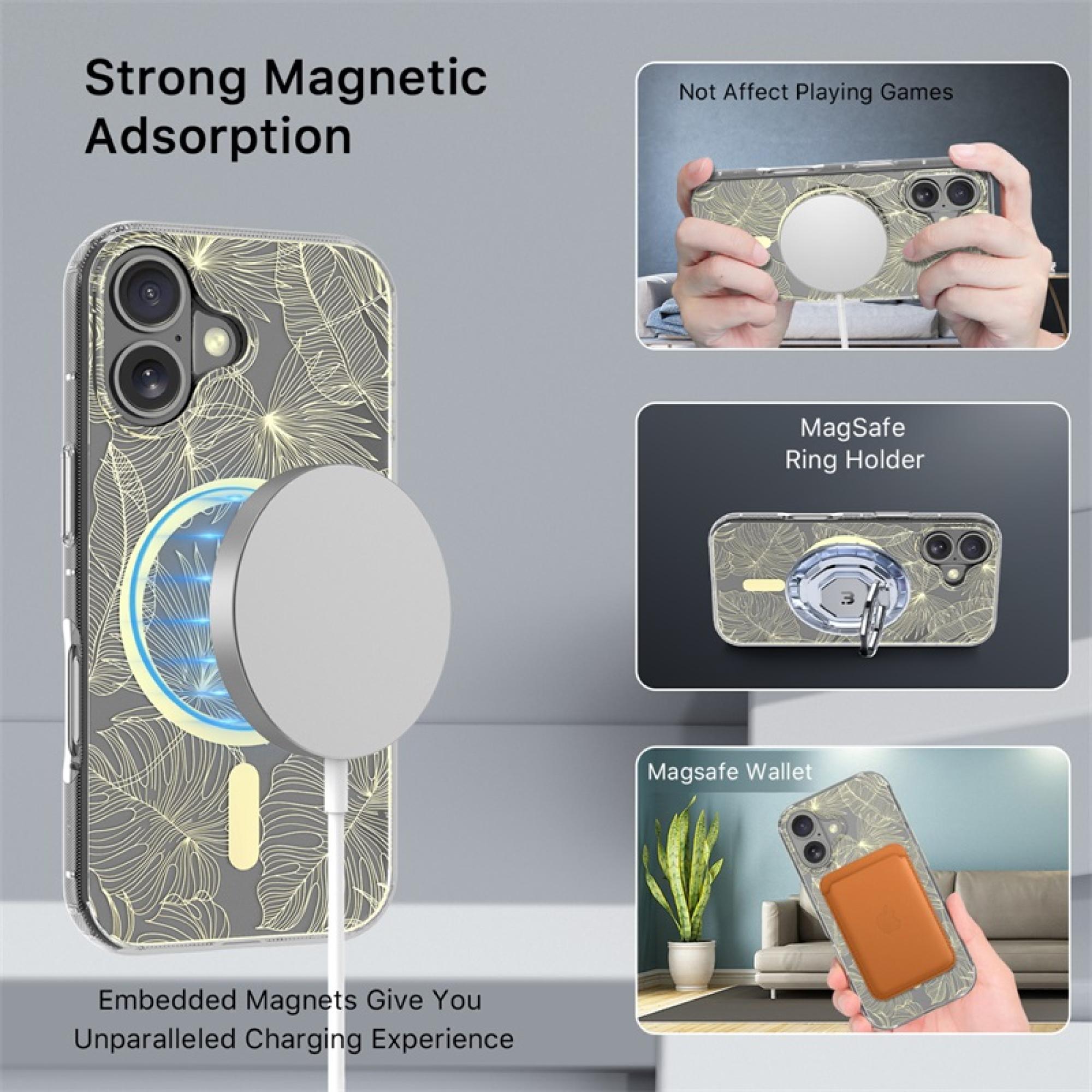 Mood Series compatiable with iPhone 17 Botanical Protective Case – Floral Print Lightweight Drop-Resistant Cover
