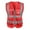 Red, variant on Toptie 10 Pockets High Visibility Safety Vest, Reflective Trim Safety Vest-Yellow/Black-XL
