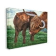 thumbnail image 3 of Stupell Industries Loving Longhorn Cattle Nuzzling Calf Heartwarming Animals Photograph Gallery Wrapped Canvas Print Wall Art, Design by James Dobson, 3 of 5