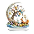 thumbnail image 3 of Easter Decoration Tree with Colorful EggsBunny,2D Acrylic BunnyFox PlaqueOrnament Spring Easter Centerpieces Cartoon Cute Easter Eggs Rabbit Desktop Decor for Living Room Holiday Party Decor Gifts, 3 of 8