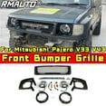 thumbnail image 5 of Car Bumper Grill Front Bumper Racing Grille Grill Body Kit For Mitsubishi Pajero Black Diamond V33 V43 v45 v55 Car Accessories, 5 of 6