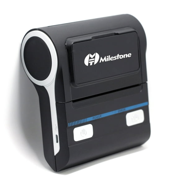 Portable 80mm Thermal Printer, BT and USB Double Mode Connection Built in Rechargeable Battery Small Printer for Office, Small Business, Study Graphics