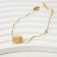 thumbnail image 5 of 18K Gold Plated Link Bracelet for Women Adorable Little Adjustable Bracelet Dainty Minimalist Link Bracelet Gold Jewelry Gift for Sisters Girlfriend, 5 of 6
