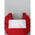 thumbnail image 5 of Qiylii Baby Girls Christmas Color Block Square Collar Fly Sleeve Bodysuit+Headband, 5 of 8