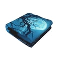 thumbnail image 3 of Throw Blanket for Couch - Tree Moon Night Sky Soft Comfy Lightweight Cozy Warm Throw Blanket, Fuzzy Plush Flannel Blanket & Throws for Sofa and Bed All Season, 3 of 8
