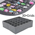 thumbnail image 3 of EIMELI 30 Slots Storage Box Wardrobe Organiser Drawer Socks Ties Underwear, 3 of 10