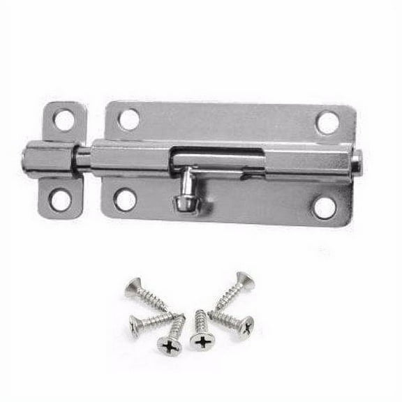 Wideskall 3" inch Zinc Plated Gate Door Latch National Cabinet Security Barrel Bolts Lock