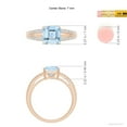 thumbnail image 3 of ANGARA Natural Solitaire Emerald-Cut 1.35 ct Aquamarine Split Shank Ring in 14K Rose Gold for Women (Size-7mm) | March Birthstone, Anniversary, Jewelry Gift for Women | Natural Aquamarine Ring, 3 of 7