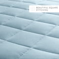 thumbnail image 6 of Lightweight Wrinkle Resistant Quilt Sets in Pale Blue Square for King Size Bedding by Comfort Canopy, 6 of 10