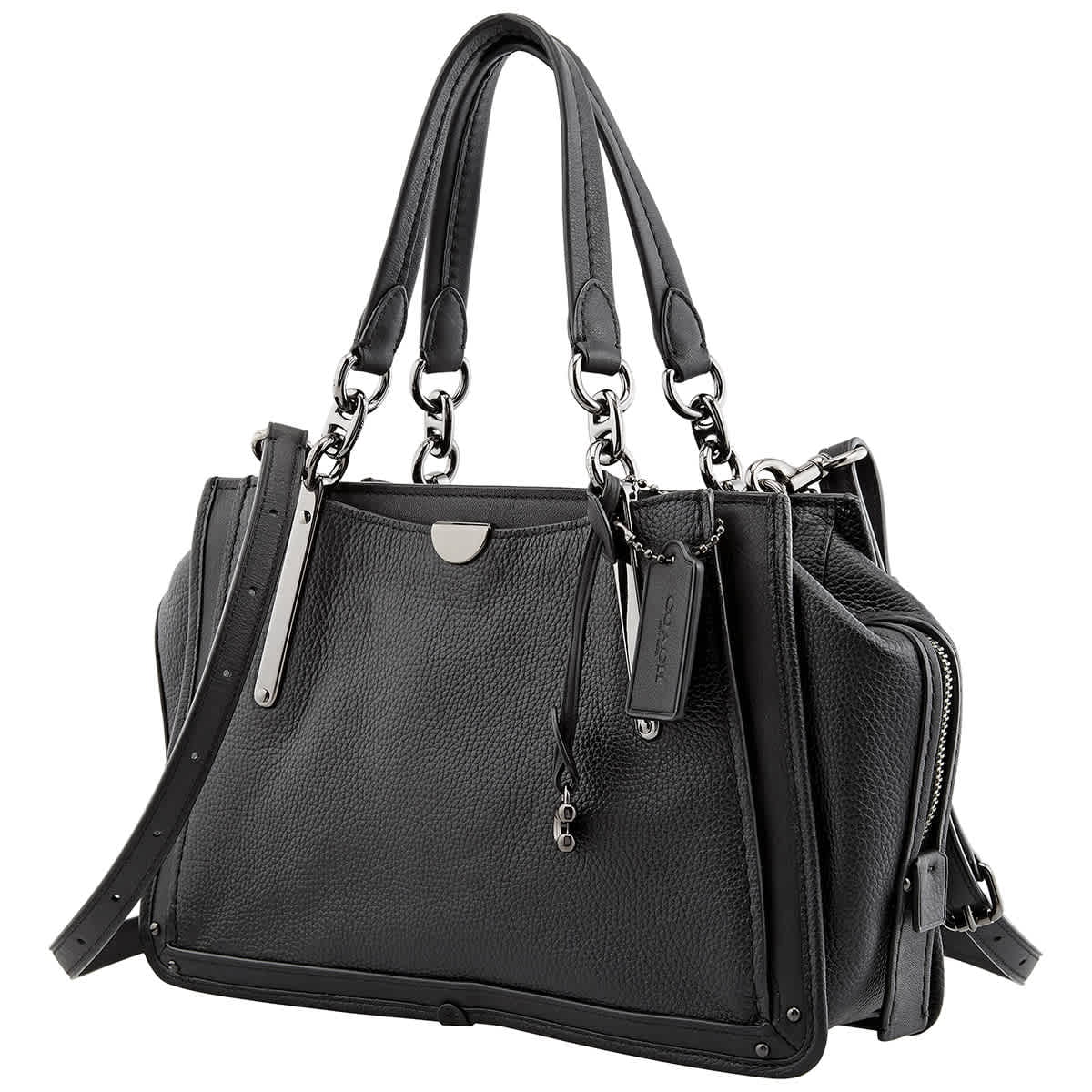 Coach Ladies Dreamer Gunmetal/Black Carryall Shoulder Bag 