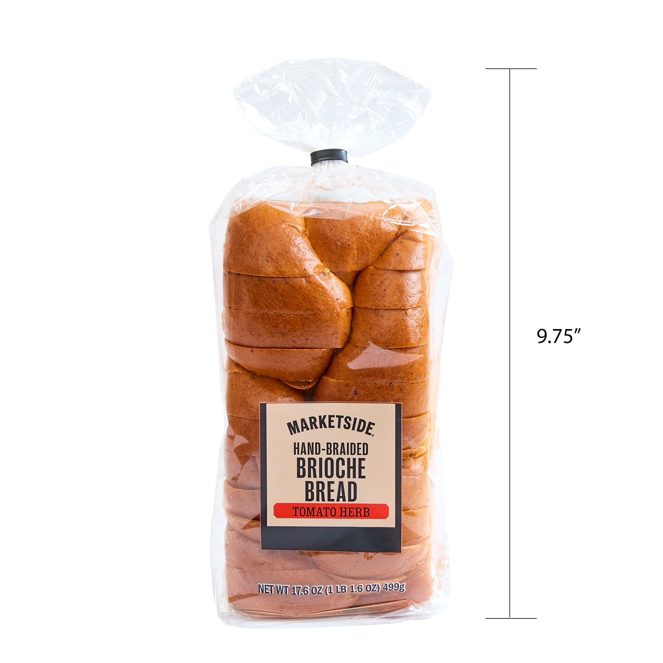 Marketside Sliced Tomato & Herb Braided Brioche Loaf, 17.6 oz