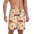 thumbnail image 2 of Fuzoiu Pumpkins On Red Car And Tractor Print Pajama Shorts for Men, Men's Pajama Bottoms,Mens Lounge Sleepwear,Pajama Pants with Pocket-XX-Large, 2 of 6