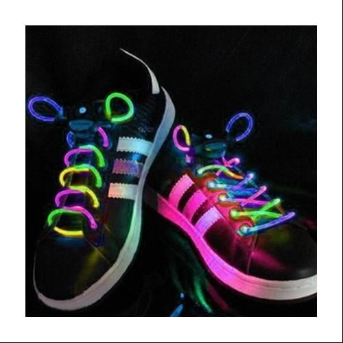 Cool LED Shoelaces Flash Light Up Glow Stick Strap Shoelaces Party Night US 