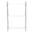 thumbnail image 3 of Kate and Laurel Arietta Modern Glam 3-Tier Wood and Metal Shelf, 18 x 7 x 28, White and Silver, 3 of 7