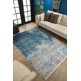 thumbnail image 2 of Layyah Blue Modern Polyester Area Rugs for Living Room Washable Rugs Boho Moroccan Area Rug Soft Geometric Bohemian Carpet Distressed Indoor Rug for Bedroom Dining Room Office Nonslip Rug, 2 of 9