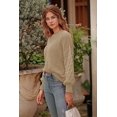 thumbnail image 5 of DOPI Women's Pullover Sweater Casual Long Sleeve Crewneck Loose Chunky Knit Jumper Tops, 5 of 8