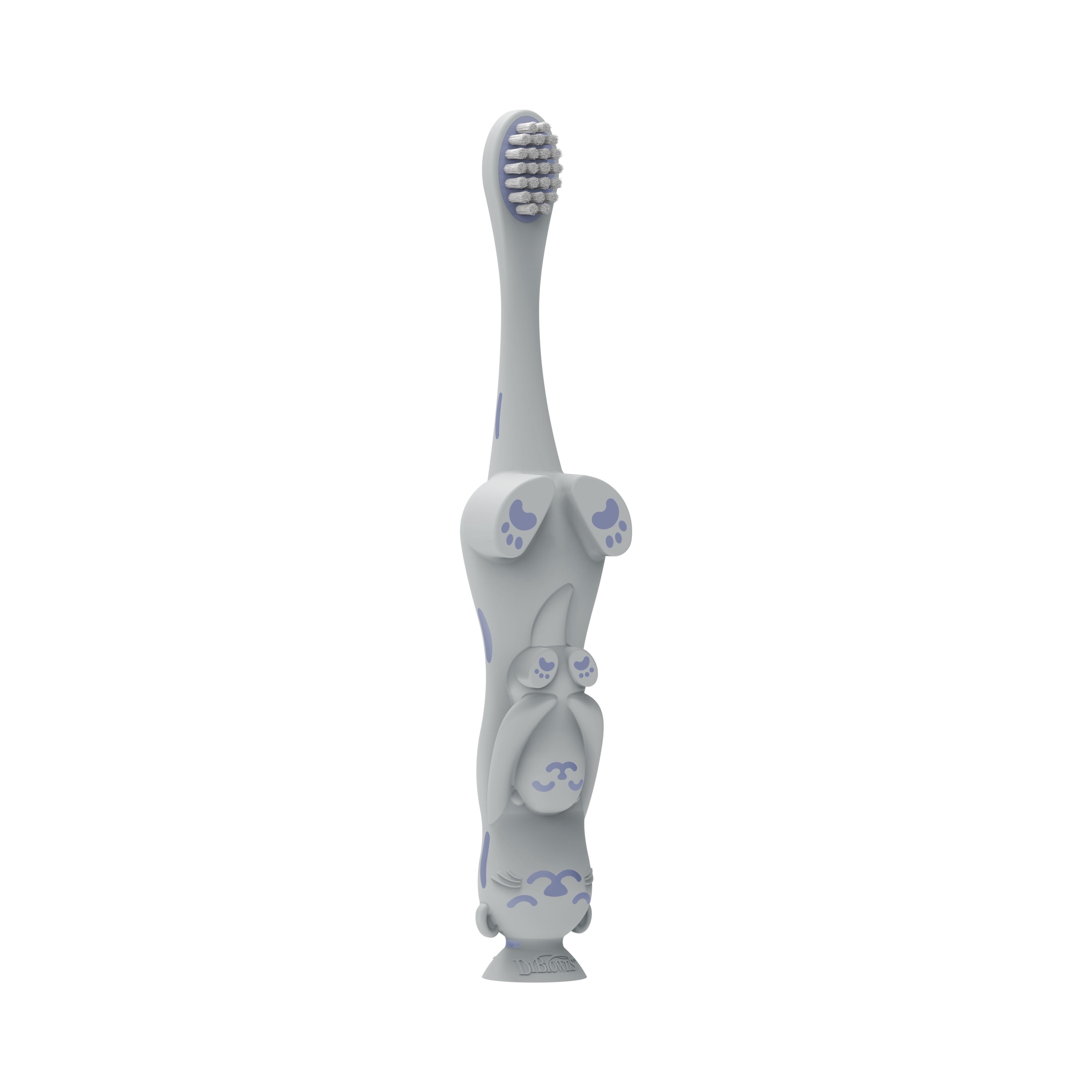 Dr. Brown's Baby & Toddler Training Toothbrush with Soft Bristles, Gray Otter, 1-4 Years, 1 Pack
