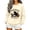 Beige 0826 sweatshirts, variant on Halloween Sweatshirts for Women Trendy Spooky Biscuits Bakery Letter Printed Graphic Tops Fall Long Sleeve Loose Pullovers Tshirts Beige L