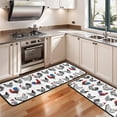 thumbnail image 3 of Kitchen Rugs Sets Of 2,White Chicken Folk Pattern Anti Fatigue Kitchen Mat Rugs Non Slip Washable,Decorative Kitchen Floor Mats for Kitchen,Sink,Laundry,17"x47"+17"x47", 3 of 5
