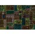 thumbnail image 1 of Ahgly Company Indoor Rectangle Oriental Turquoise Blue Modern Area Rugs, 7' x 9', 1 of 4