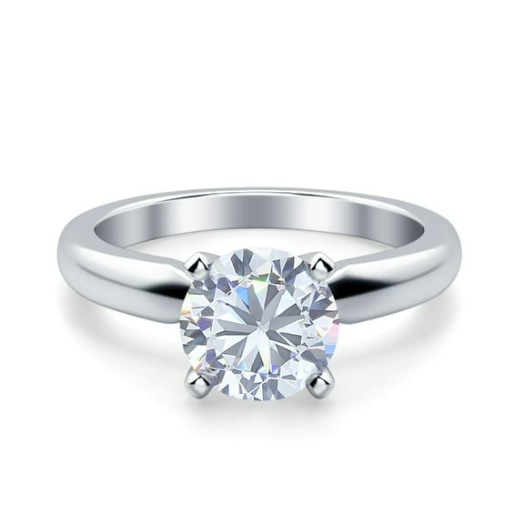 Cathedral Solitaire Wedding Ring Simulated CZ 925 Sterling Silver Size 10