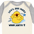 thumbnail image 4 of Inktastic Life's Ducky 1st Birthday Boys or Girls Long Sleeve Baby Bodysuit, 4 of 5