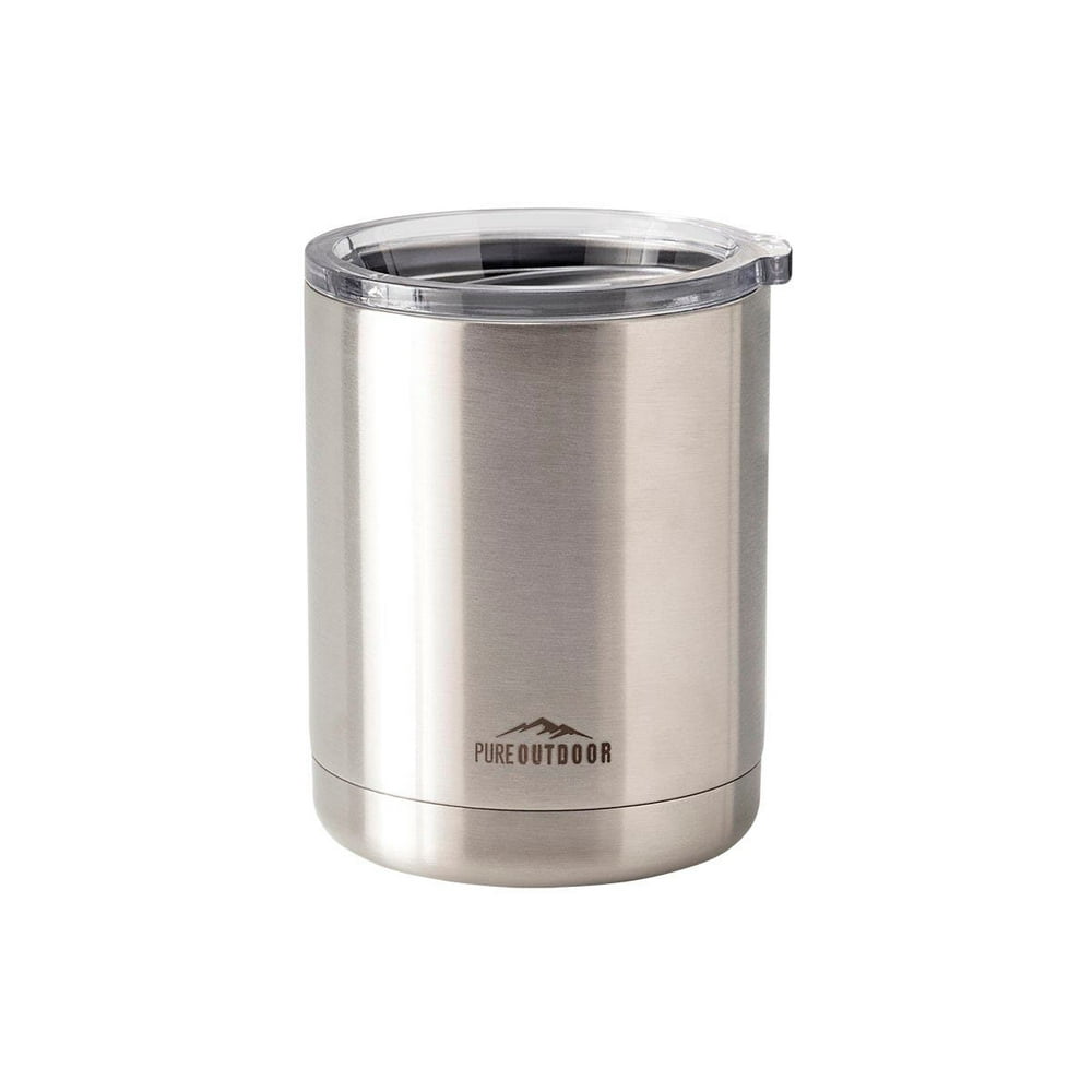 Monoprice Lowball Tumbler 10 fl. oz. Stainless Steel, BPAfree