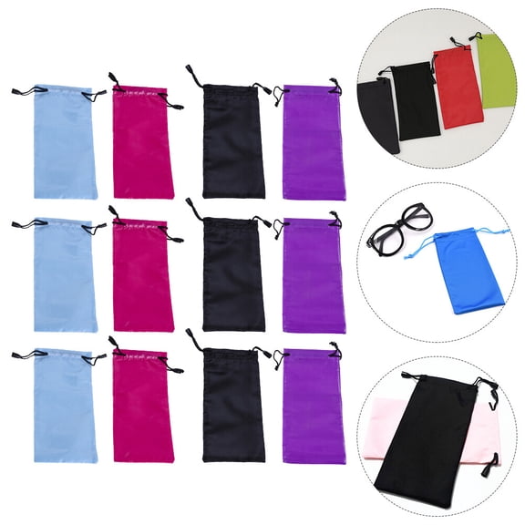 HOOWIFFY 20pcs Glasses Cases Simple Design Cloth Assorted Color for Men Women