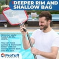 thumbnail image 5 of ProTuff Flat Pool Skimmer Net - Unlimited Free Replacements - Pro Grade Durability for Leaf, Pollen & Small Debris Surface Cleaning - Nearly 14 Fine Mesh Silt Net Skimmer, 5 of 7