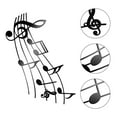 thumbnail image 3 of Black Iron Wall Ornament for Decor Modern Exquisite Musical Note Home Adornment 7.8 Inches, 3 of 8