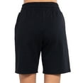 thumbnail image 4 of Fashionmille Women's Bermuda Sweat Mid Long Length With Elastic Waist Shorts, 4 of 5