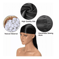thumbnail image 2 of Turbante Oncológico Alopecia Adorno Cabeza Satín 3 pzs Blanco Guinda Negro Labg, 2 of 5