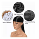 thumbnail image 2 of Turbante Oncológico Alopecia Adorno Cabeza Satín 3 pzs Blanco Guinda Negro Labg, 2 of 5