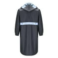 thumbnail image 6 of Men's Hooded Safety Raincoat Rainstorm Proof Poncho Hooded Lightweight Long Jacket with Reflective Strips for Hiking Outdoor, 6 of 6