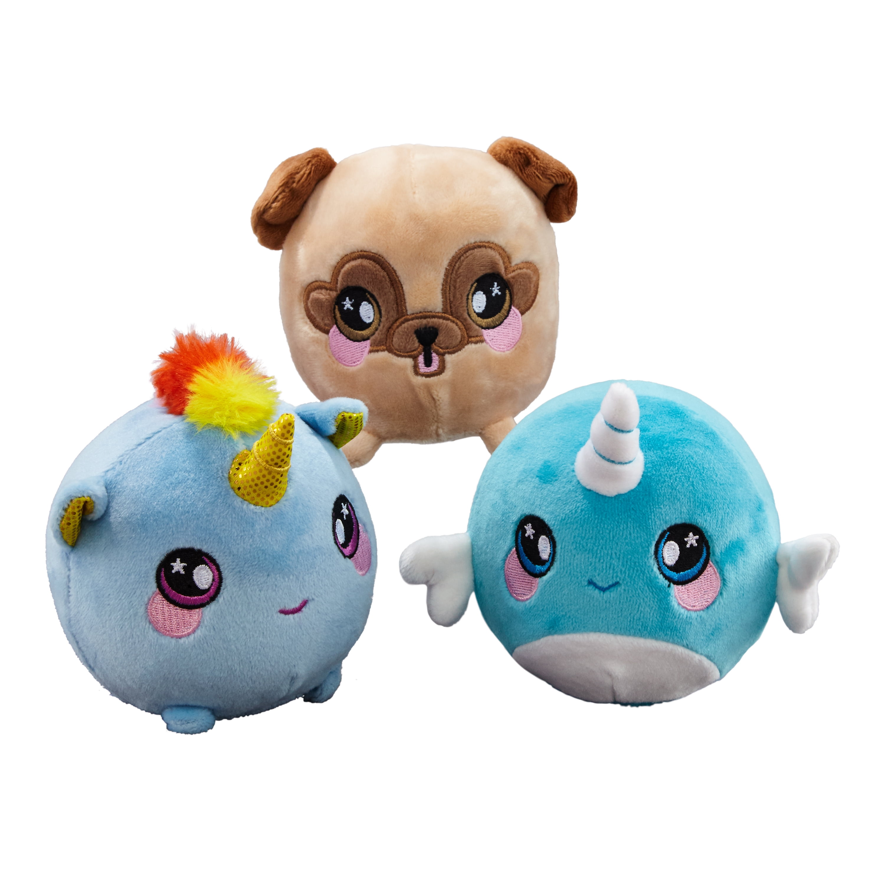 Squeezamals, 3-Pack Bundle (Nadia Narwhal, Beatrice Unicorn, Bryce Pug) - 3.5