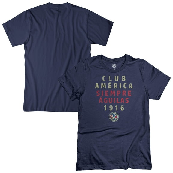 Men's 1863FC Navy Club America Tapered Text T-Shirt