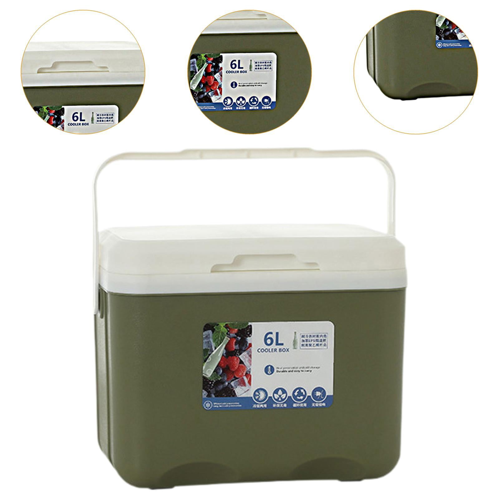 simhoa Box Cold Storage Personal Ice Chest Small Hard Insulated Box for Commercial Fishing Stall Barbecue Breast Milk Green