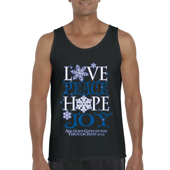 MmF - Men's Tank Top for Men - PEACE HOPE LOVE JOY