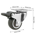 Heavy Duty Swivel Castor Wheels Trolley Furniture Rubber Rotatable Caster with Safety Lock Brake