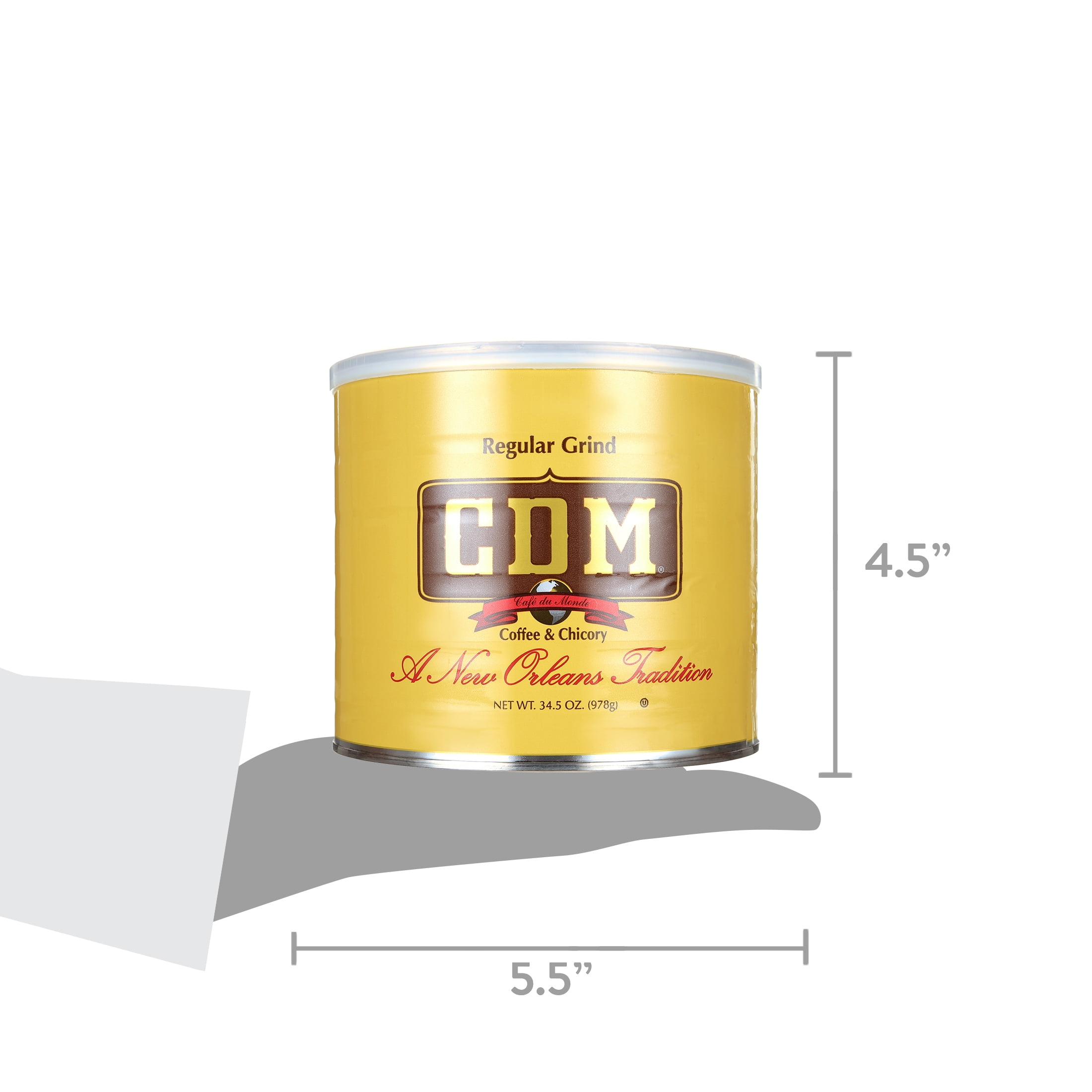 CDM Coffee & Chicory Regular Grind, 34.5 oz Can