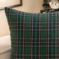 thumbnail image 2 of Christmas Set of 2 Scottish Tartan Throw Pillow Covers Farmhouse Classic Plaid Decorative Couch Pillows Home Decor for Sofa Living Room Bed 20x20 Inch, Green, 2 of 12