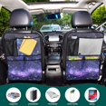 thumbnail image 5 of WOBOGO Giant Tiger Purple Pattern Backseat Car Organizer Footed Universal Car with Touch Screen Tablet Holder Rear Seat Protector, 5 of 7