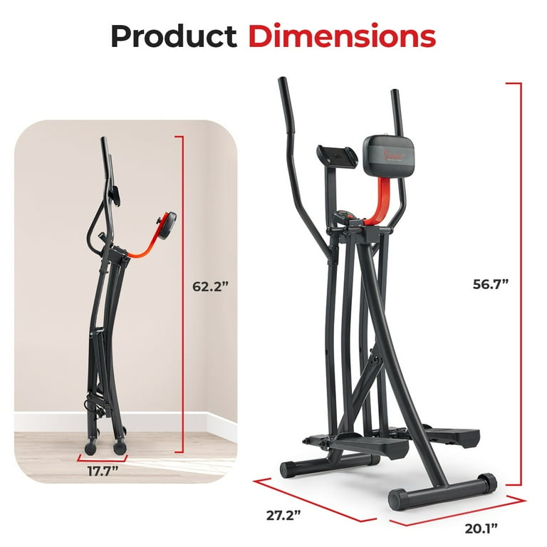 Sunny Health & Fitness Smart Air Walk Cross Trainer Elliptical Machine Glider w/Performance LCD Monitor, Low-Impact, 30 Inch Stride and Exclusive Sunny Health & Fitness Smart Air Walk Cross Trainer Elliptical Machine Glider w/Performance LCD Monitor, Low-Impact, 30 Inch Stride and Exclusive