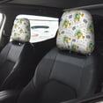 thumbnail image 2 of Kdxio Dinosaur on Excavator Pattern Print 2 Piece Car Head Rest Covers Set Auto Front/Rear Seats Headrest Cover Universal Fit Most Cars,Sedan, SUV, 2 of 9