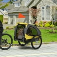 thumbnail image 2 of Aosom Dog Bike Trailer with Hitch Coupler, Wheels for Medium Dogs, Yellow, 2 of 10