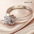 thumbnail image 2 of K-KED 925 Sterling Silver Crystal Rings Womens Men's Fashion Delicate Jewelry Gift sz 6-10-6, 2 of 6