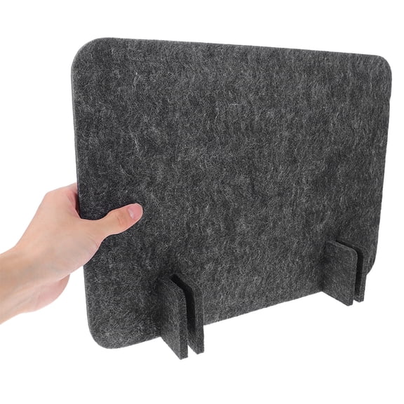 Hemobllo Dark Grey Felt Acoustic Privacy Panel for Office Workspace - Soundproof Divider, 1 Piece for Noise Reduction