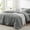 Grey Pinstripe, variant on 7-Piece Queen Olive Green Seersucker Comforter Set, All Season Bedding with Comforter, Sheets, Pillowcases & Shams